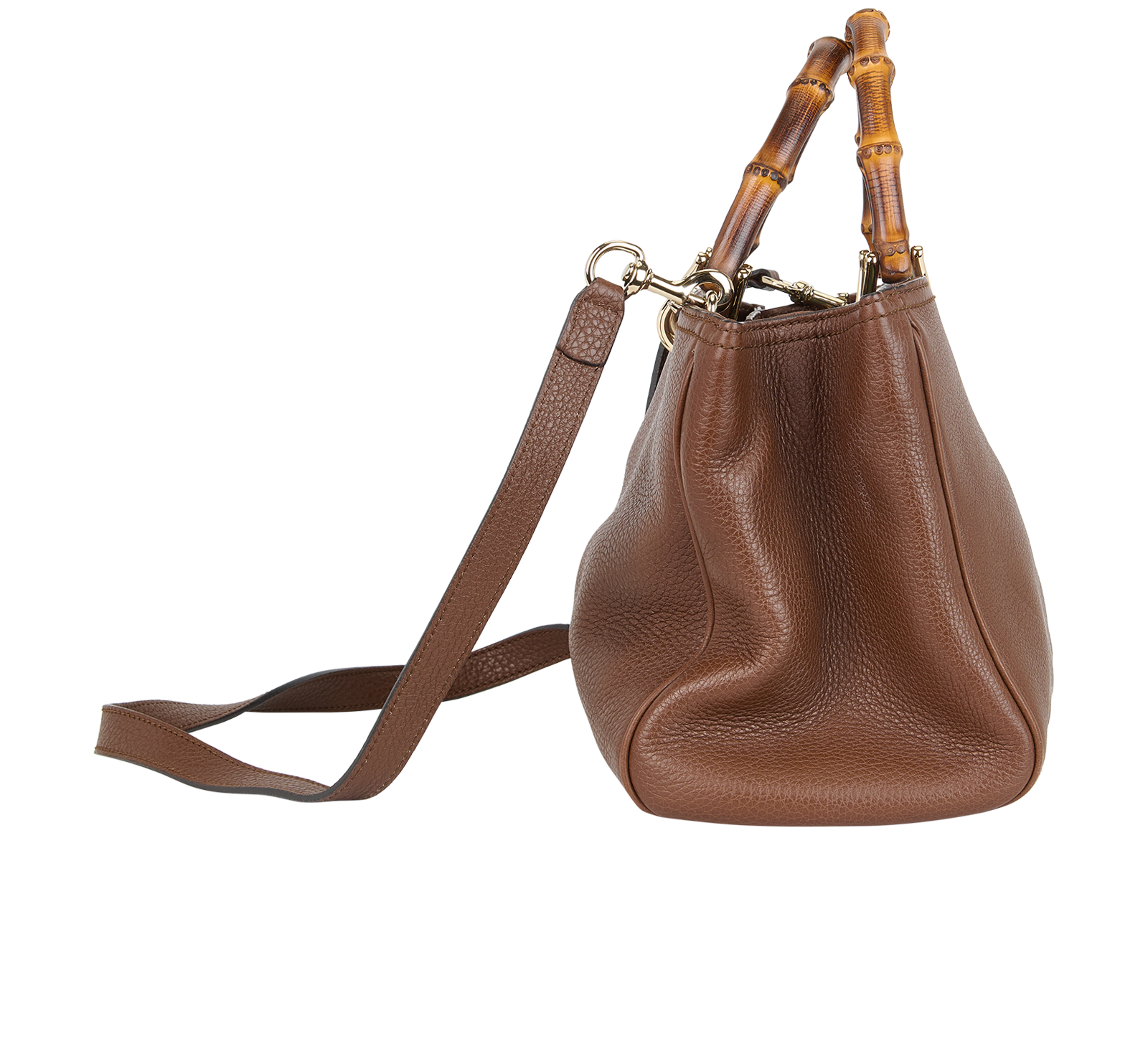 Bamboo Shopper, &pound;650, Handbags, Tan, Leather, Side view